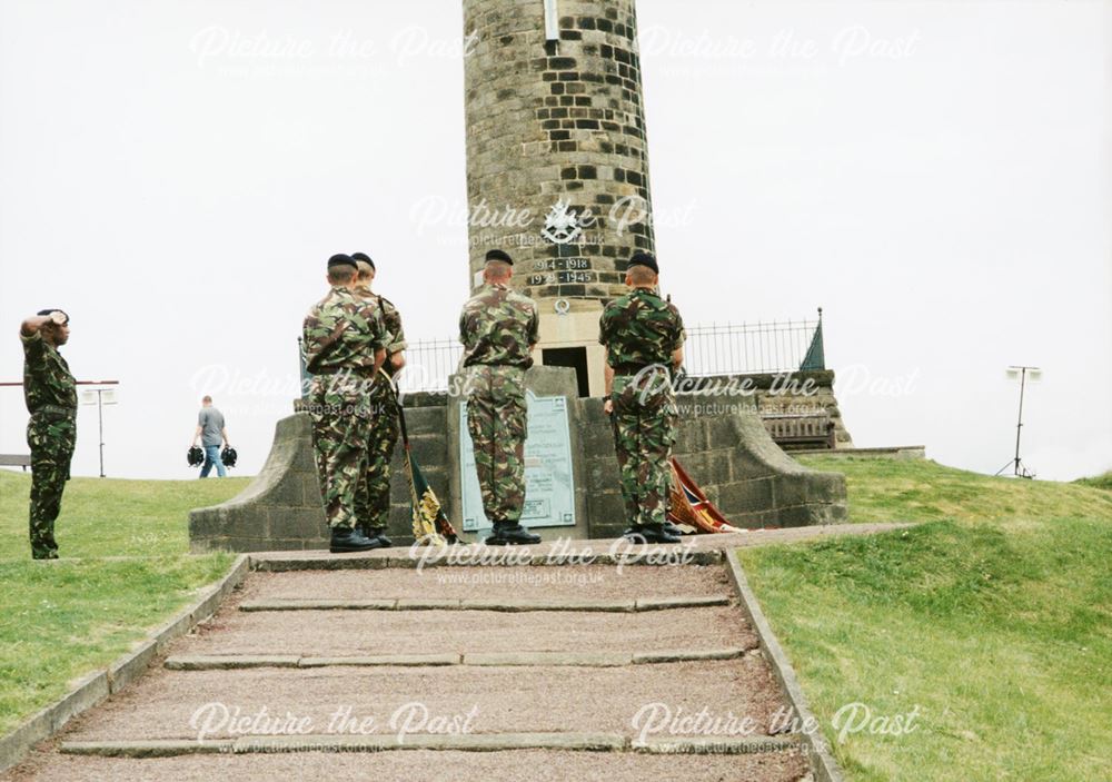 Annual Pilgrimage by Worcester and Sherwood Foresters to their war memorial at Crich Stand.