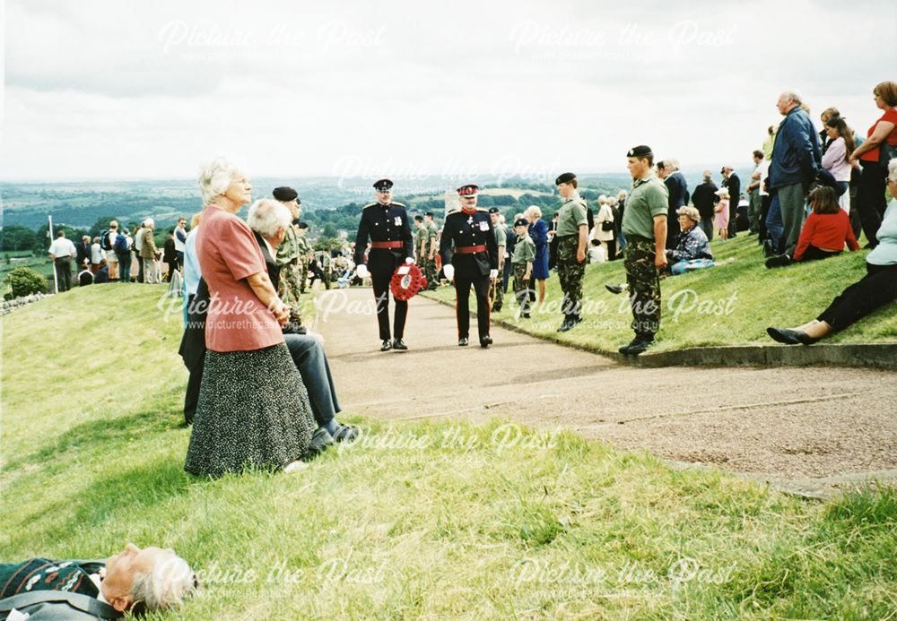 Annual Pilgrimage by Worcester and Sherwood Foresters to their war memorial at Crich Stand.