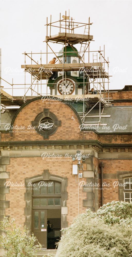 Clock and cupola repairs at the Severn Trent Water - Derby sewage treatment works, Megaloughton Lane