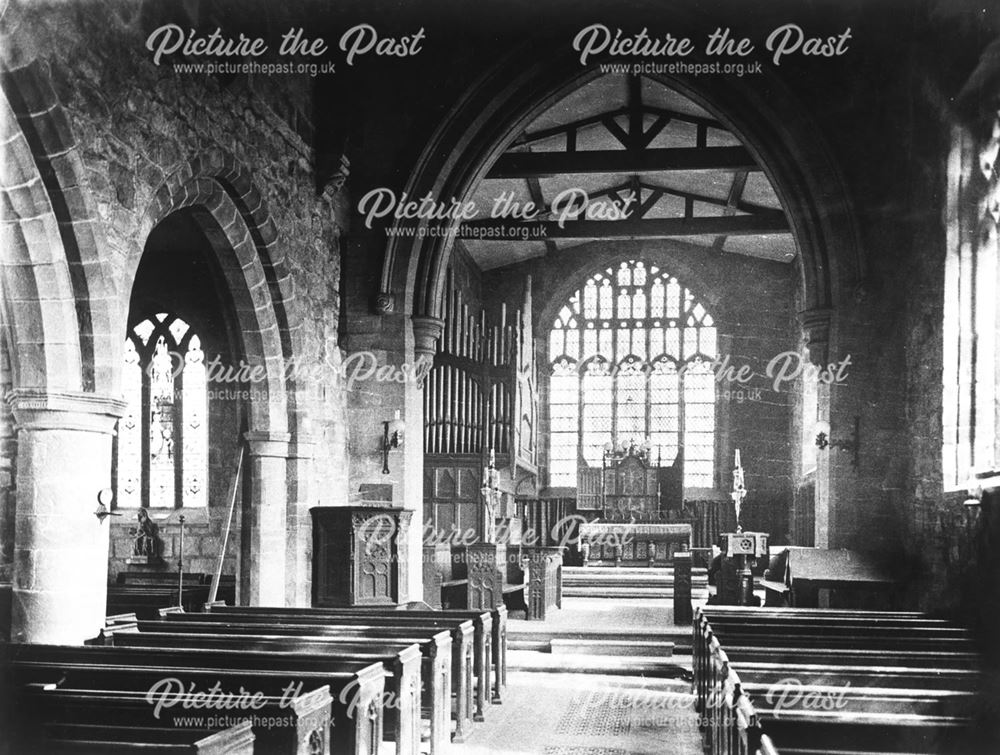 Interior of All Saints Parish Church, Moor Road, Breadsall, c 1900s-10s