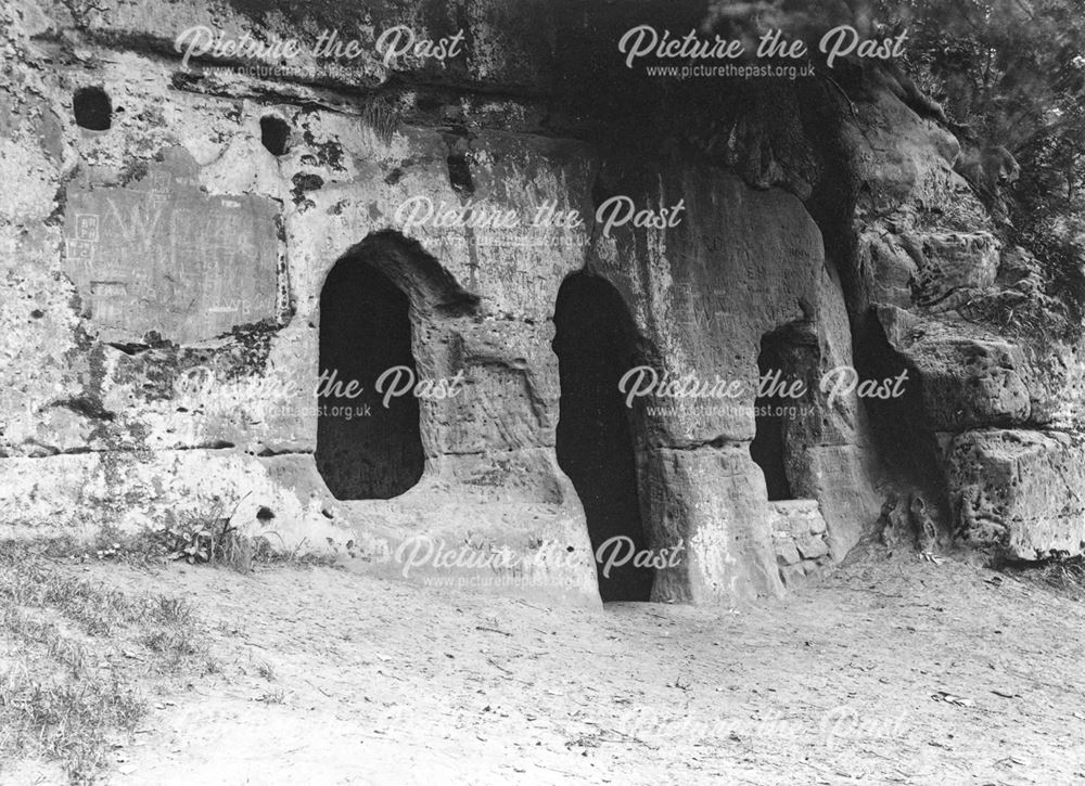 The Hermit's Cave, Hermit's Wood, Dale Abbey, 1902