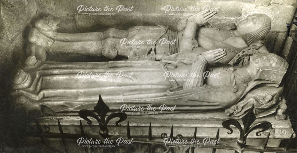 Effigies of Sir Roger and Lady Mynors, St. Alkmund's Church, Church Drive, Duffield, 1926