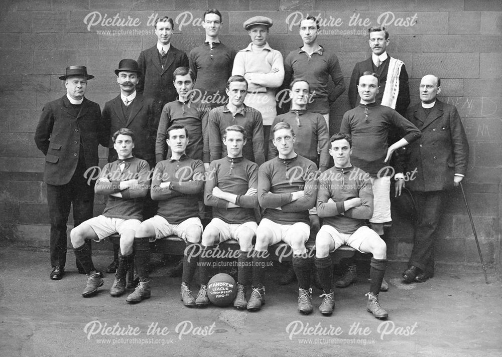 St Andrew's Church Football Team, London Road, Derby, c 1910-11