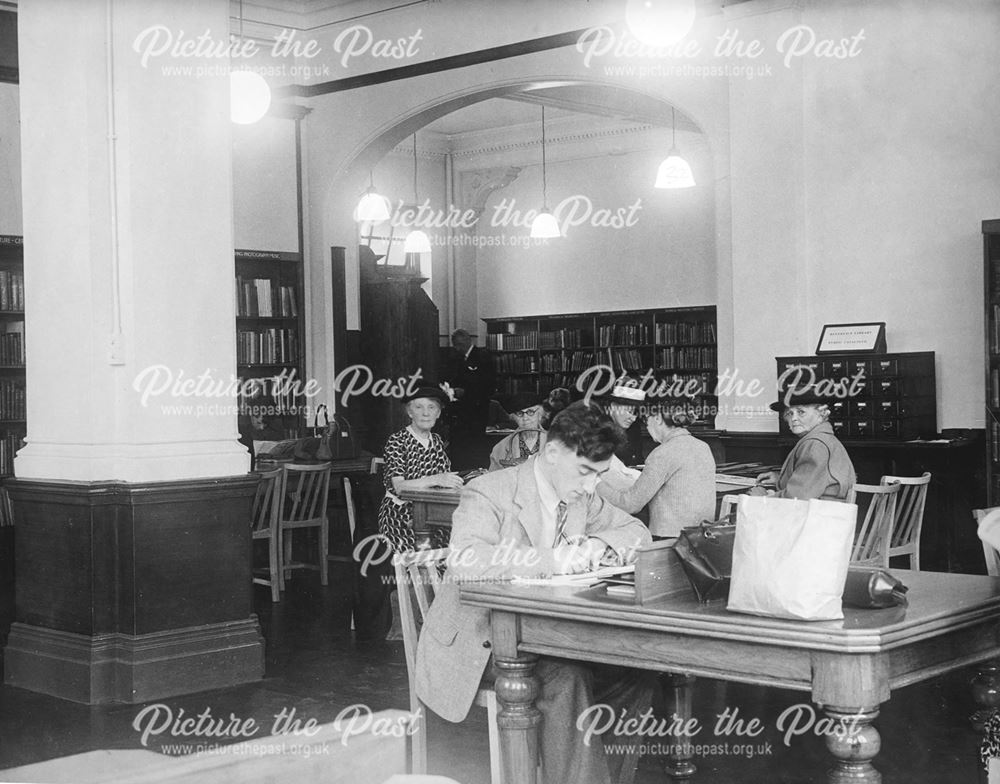 Reference Section, Derby Central Library, Wardwick, Derby, c 1949