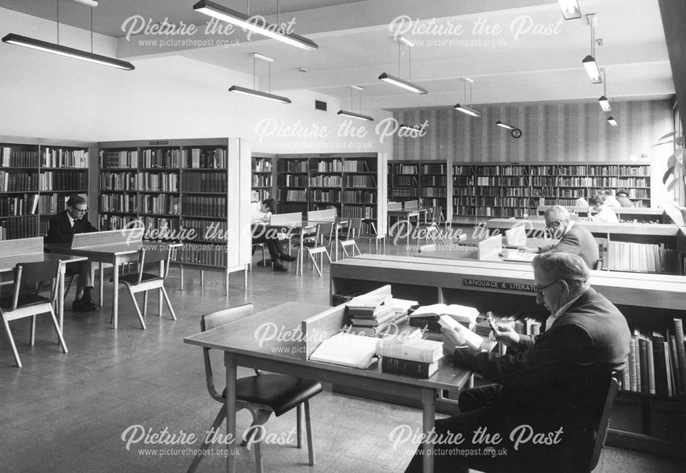 Reference Library, Derby Central Library, Wardwick, Derby, c 1967