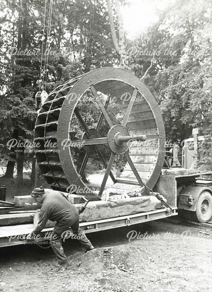 Water Wheel in Transit, Elvaston Castle, Elvaston, 1977