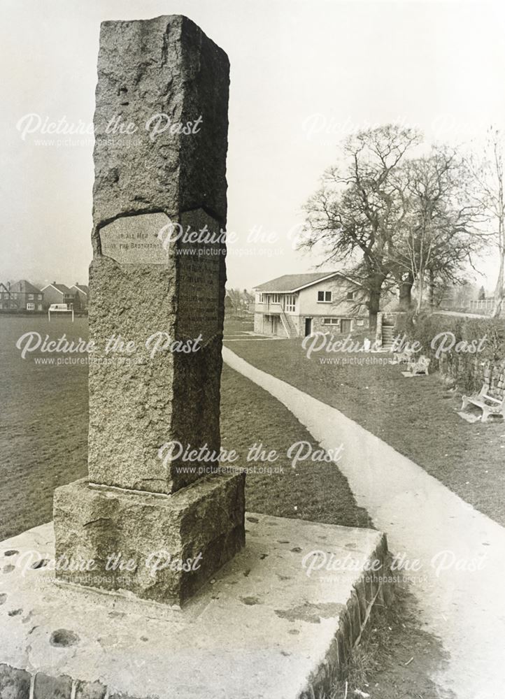 Memorial Stone, St Peter's Park, Little Eaton, 1980