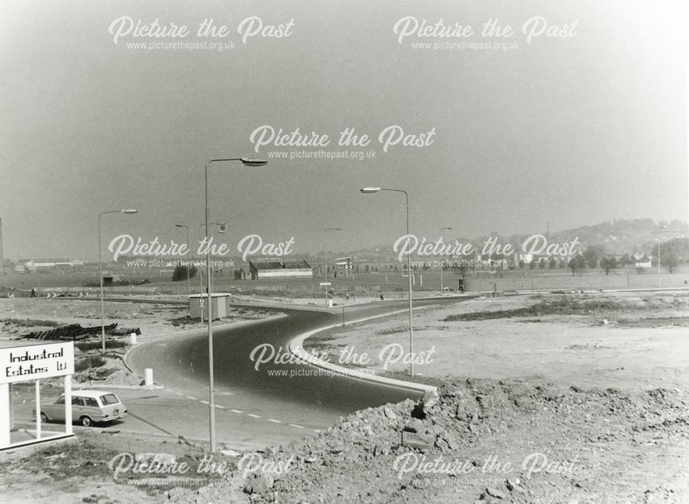 New Roundabout at Nottingham Road, Derby, 1970