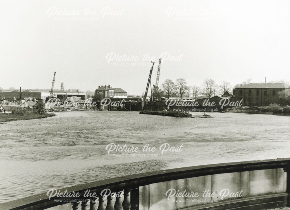 Construction of New Inner Ring Road Bridge, Riverside Gardens, Derby, 1970