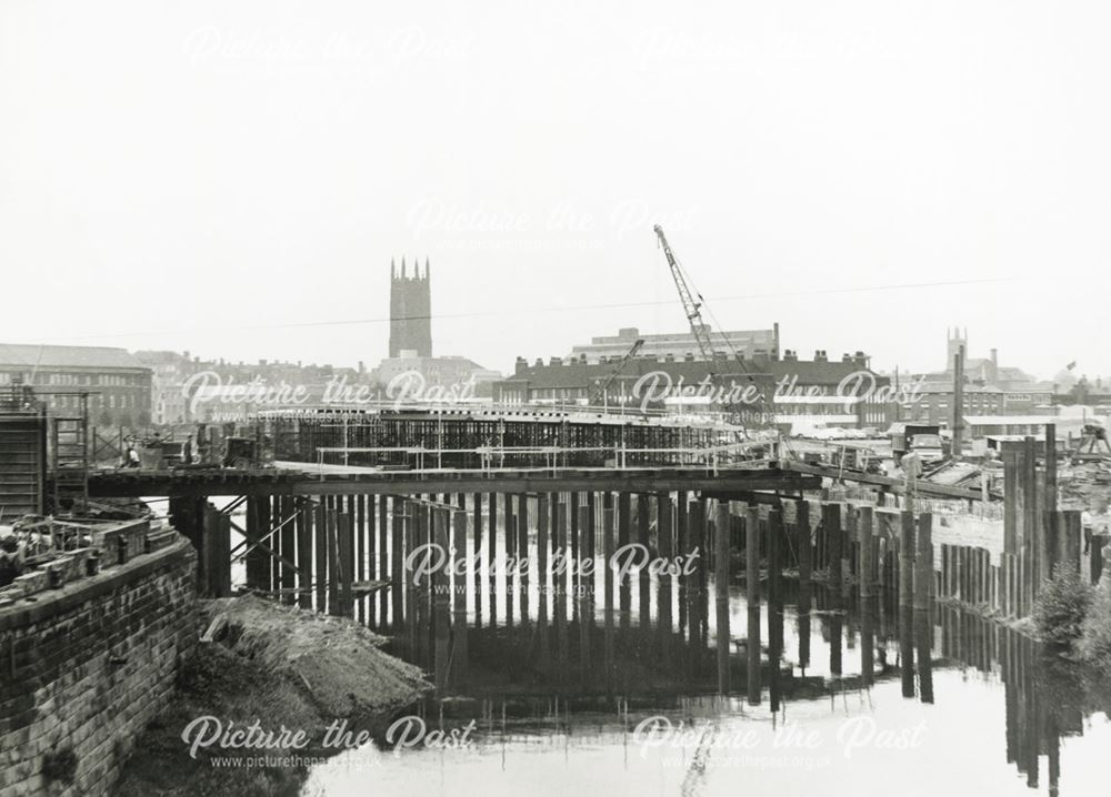 Construction of New Inner Ring Road Bridge, Derby, 1970