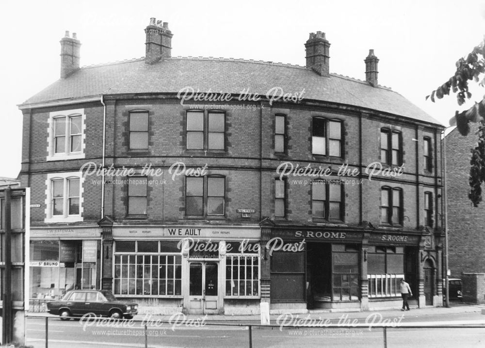 Corner of Queen Street/King Street, Derby, 1970