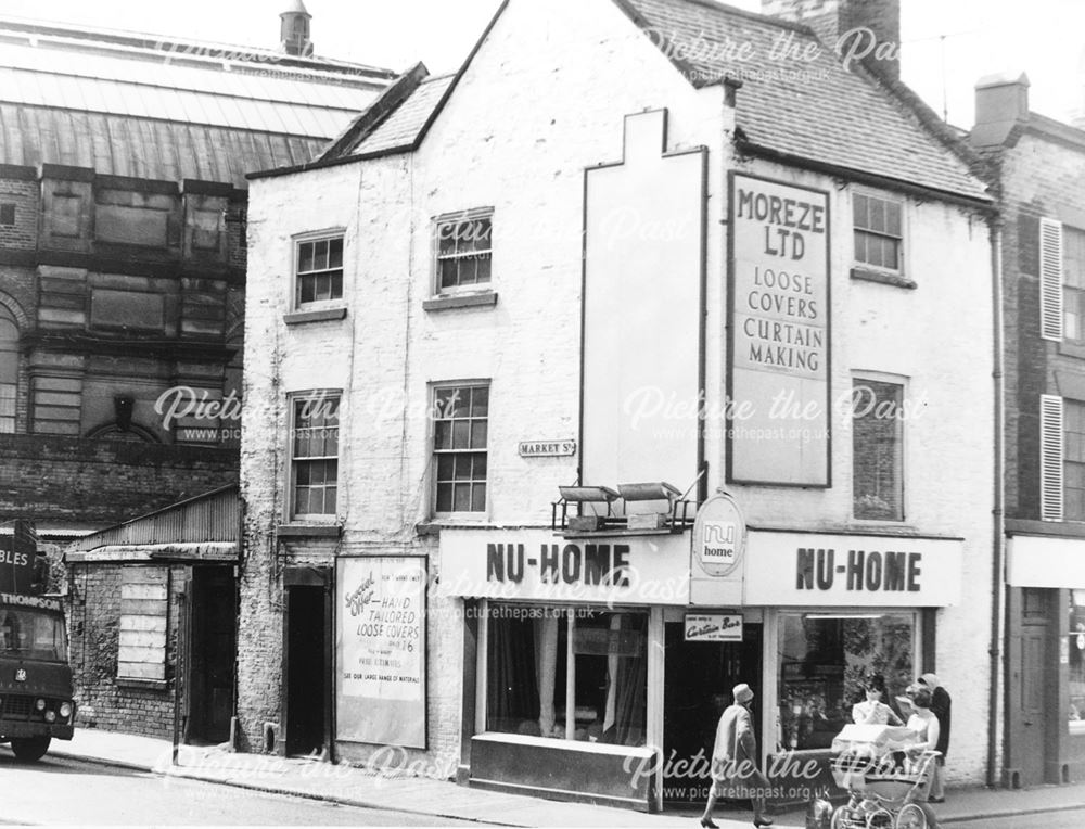 Corner of Tenant Street and Market Street, Derby, 1970