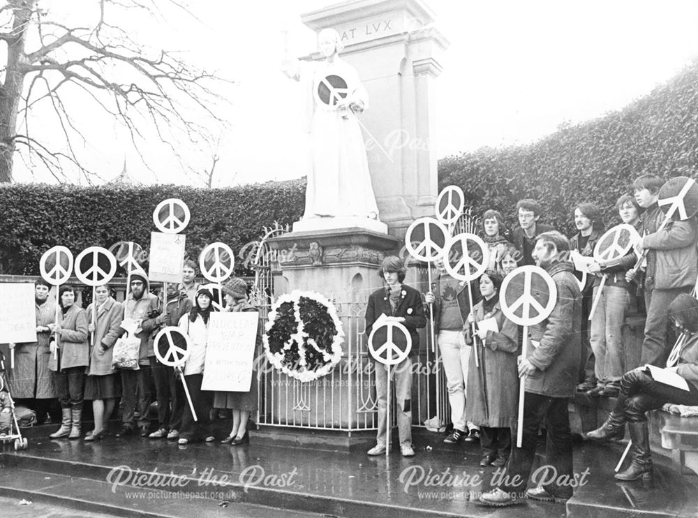 Silent demonstration for nuclear disarmament outside The Derby Royal Infirmary, whilst a seminar for