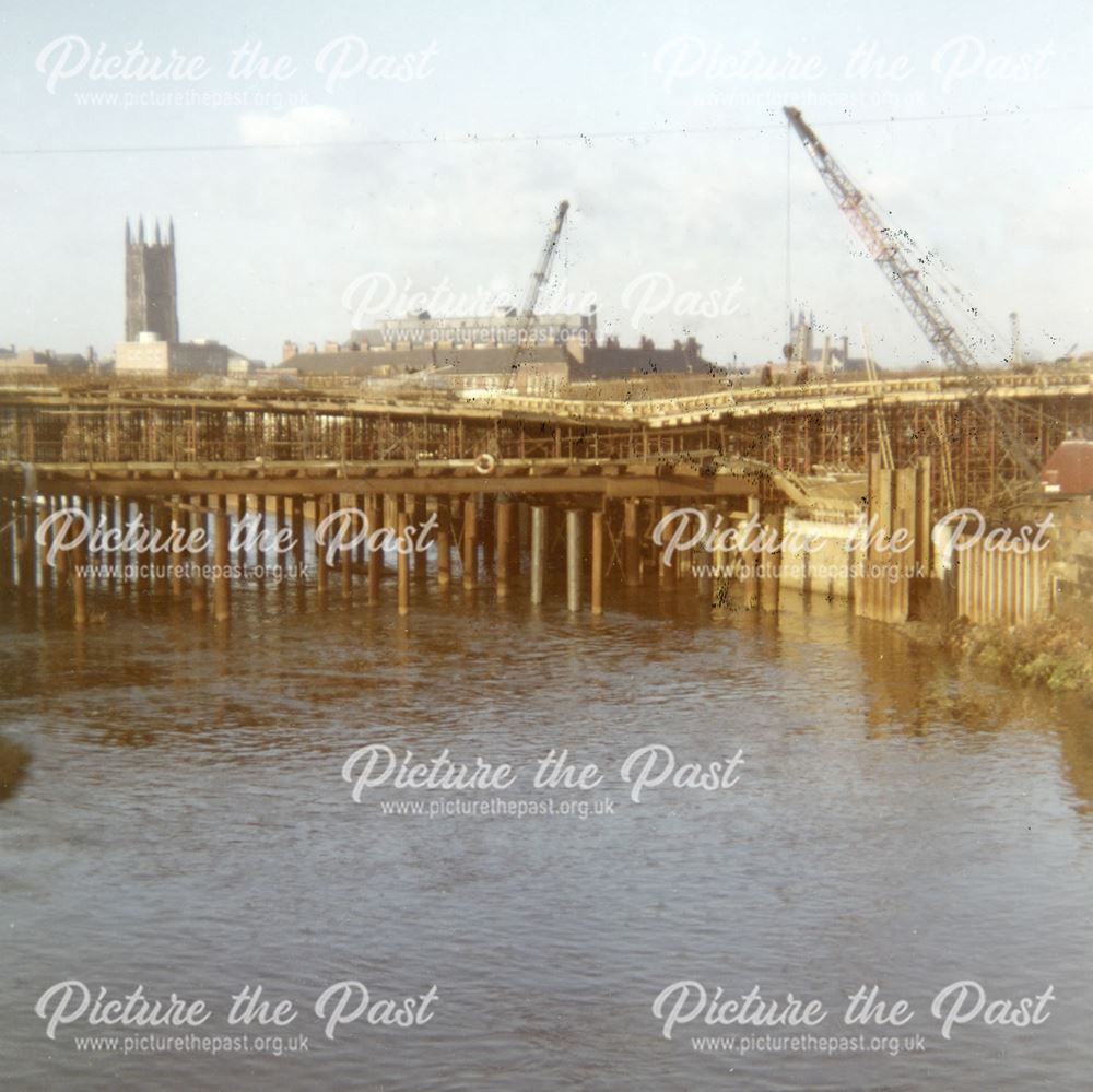 New Bridge under contruction - view from Cattle Market Bridge