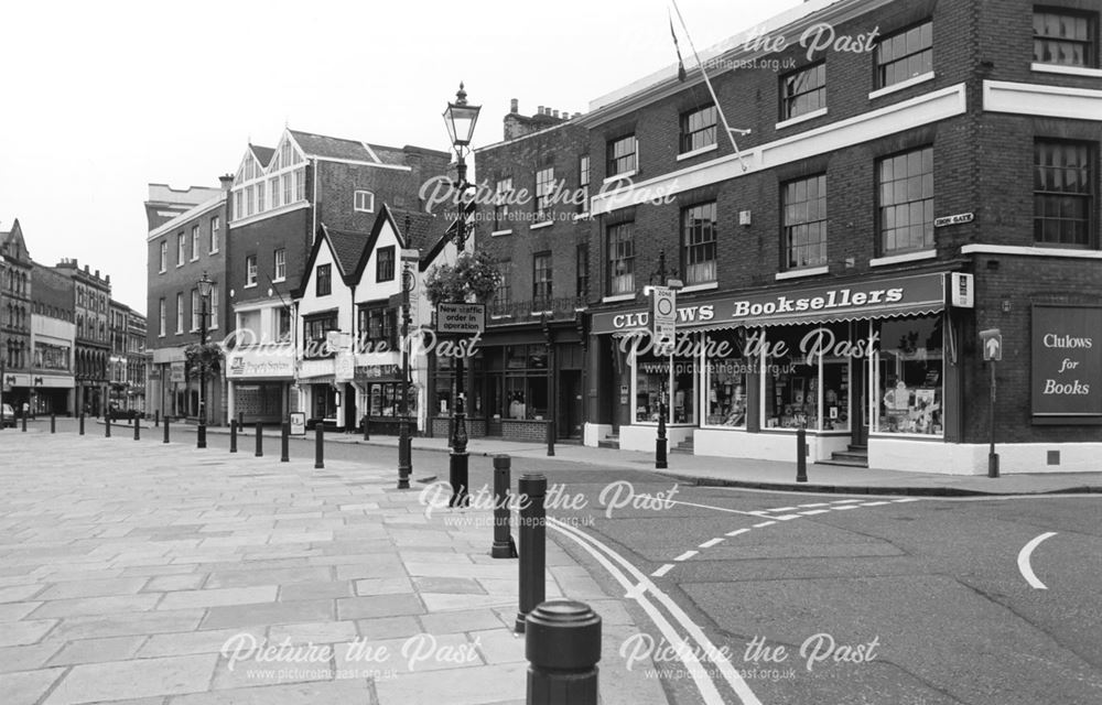 View showing the junction of Queen Street and Irongate following pedestrianisation