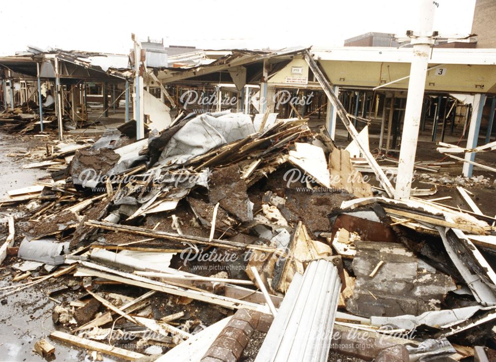 View showing demolition of the old Eagle Centre market