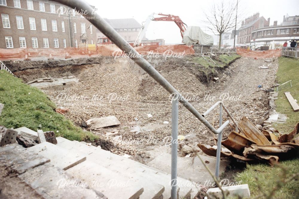 View showing excavation of site for proposed new hotel