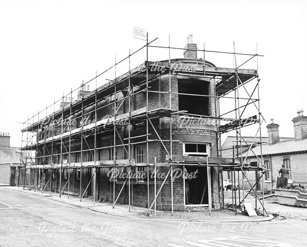 Brunswick Inn scaffolded during renovation