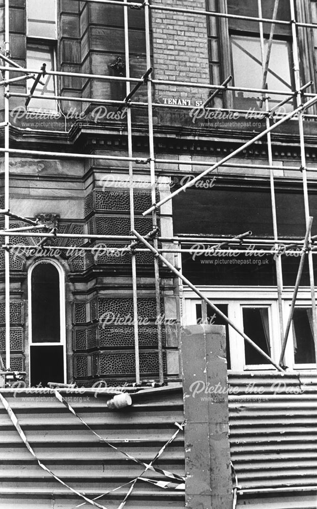 Demolition of Phillipson's showing architectural details