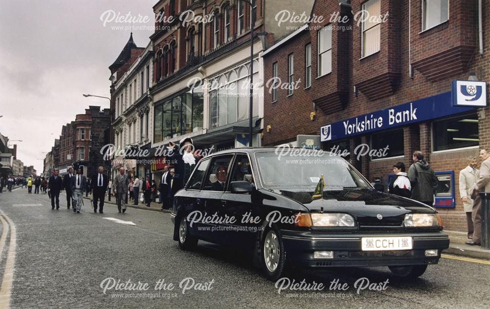 The official opening of 'Derby Promenade' i.e. pedestrianisation