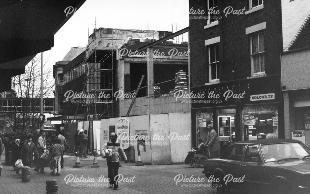 View showing building work on East Street