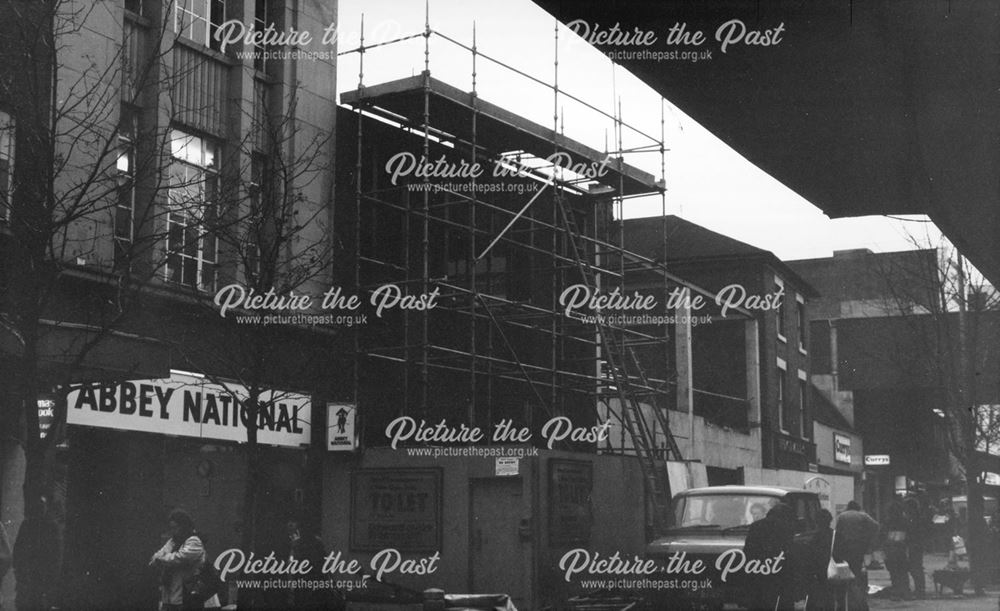 View showing building work on East Street