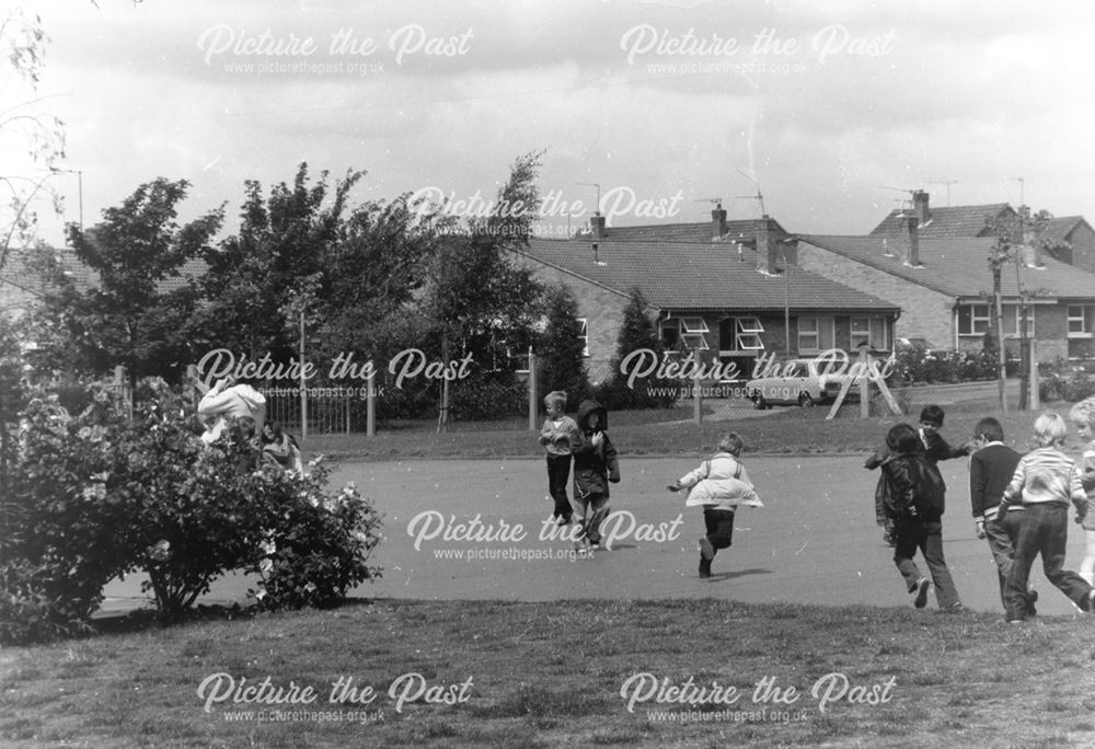 Children in Redwood School playground