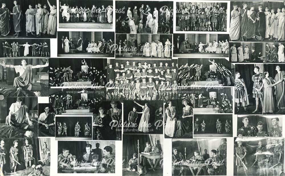 Derby School Play collage of prints