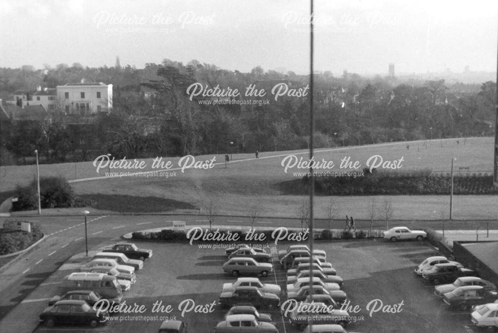 Derby Technical College car park, looking towards Broadway