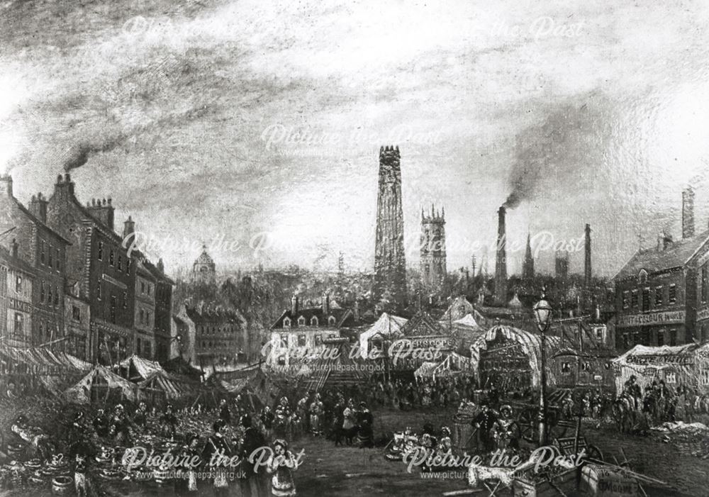 Pleasure fair at Derby,the Morledge,1882