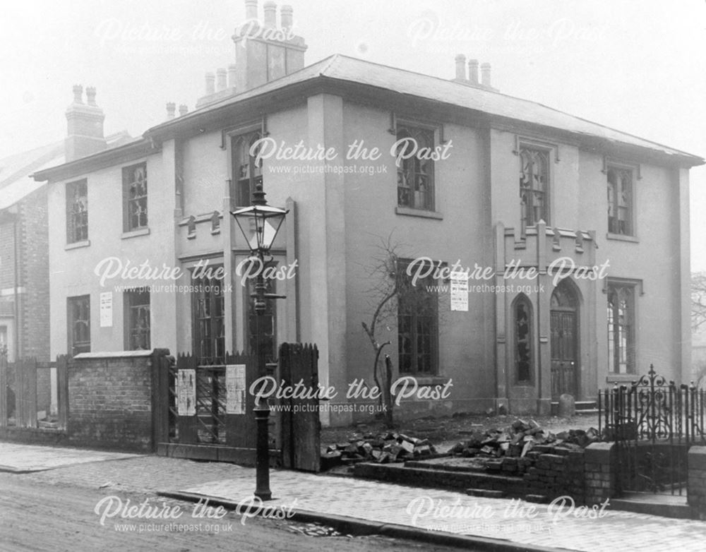 Litchurch Lodge, once Trinity Church parsonage, showing state of dilapidation