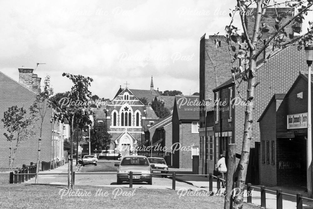 Distance view of Serbian Orthodox Church, Lower Dale Road