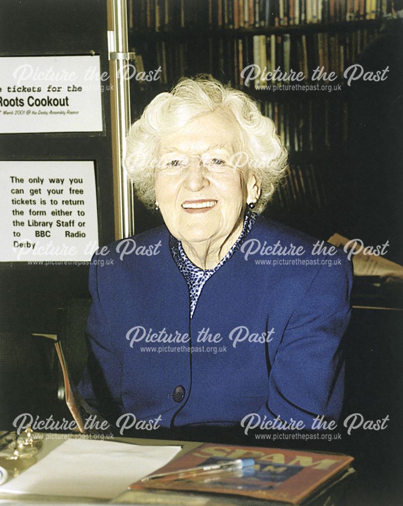 Margueritte Patton at Derby Central Library Roots Cook-Out