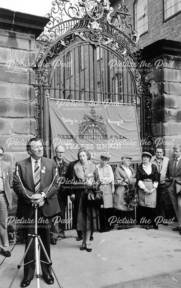 Silk Mill Gates, 150th Anniversary of trade union dispute