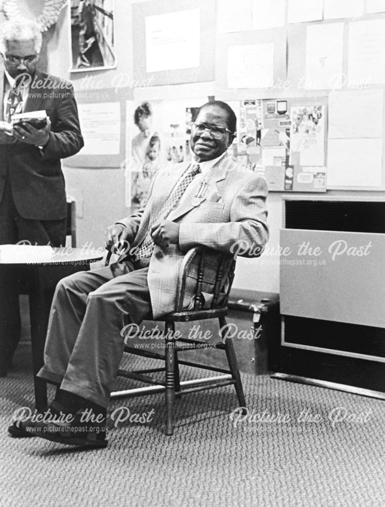 Robert Nathaniel Murray at Pear Tree Library during the launch of his book, 'Lest We Forget'