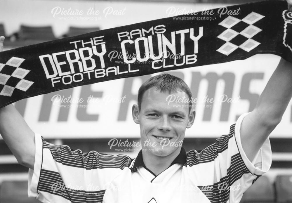 Sean Flynn at his signing for Derby County F.C.