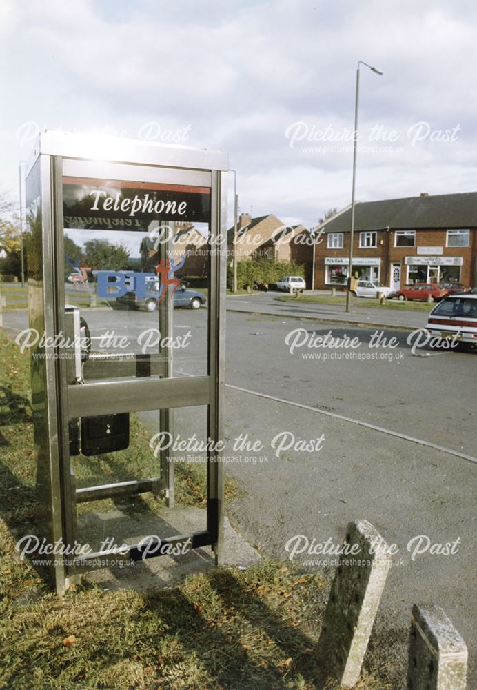 Telephone kiosk at the roadside, Duffield Road, Allestree