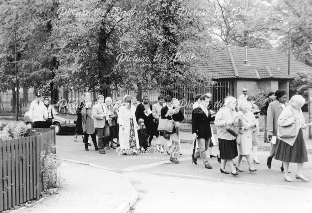 View of a procession from St James Church