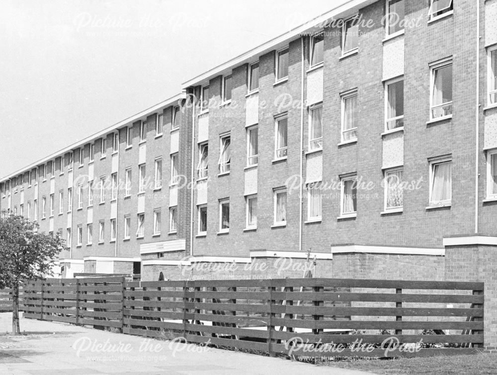 Rear view of Kingsmead House block of flats