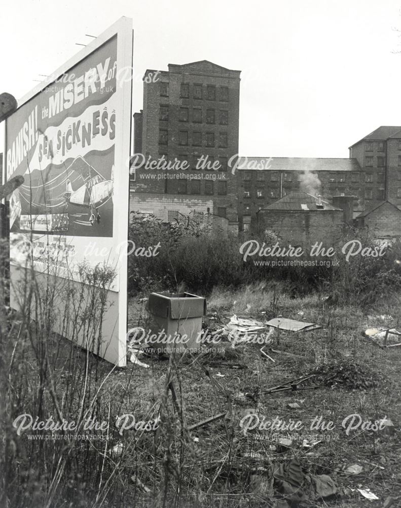 Demolition area adjacent to Bridge Street Mills