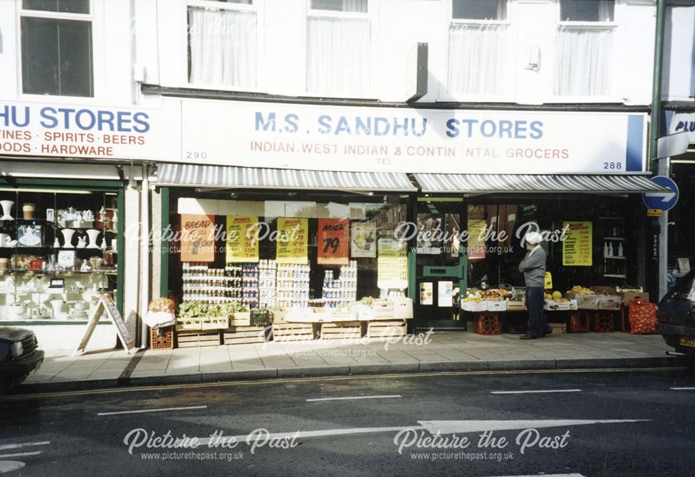 View of Shop Front; Indian, W. Indian and Continental Grocers