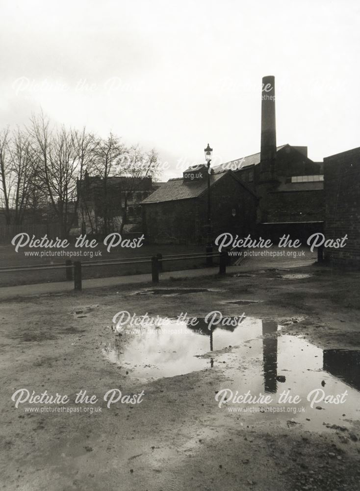 View of Brook Walk with former Mills in background