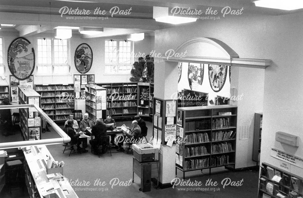 Looking down on readers at Pear Tree Library