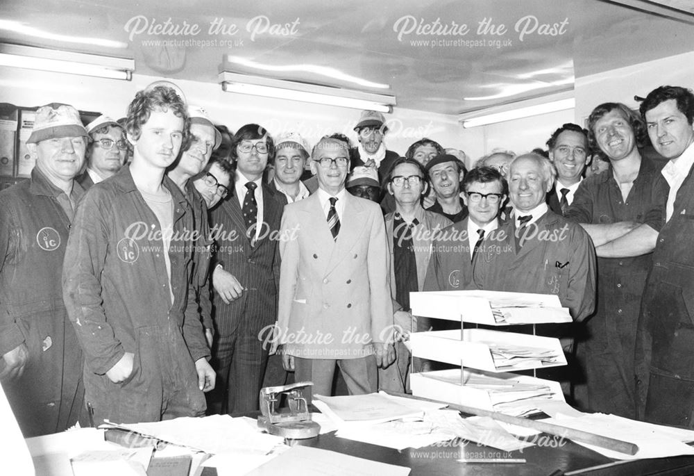 International Combustion Limited - An employee surrounded by workmates on the occasion of his retire