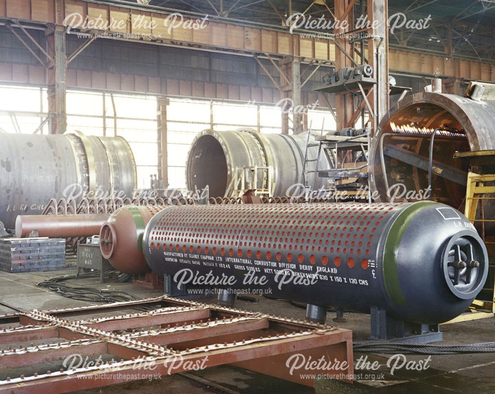 International Combustion Limited - View of a completed steamdrum inside the heavy shop