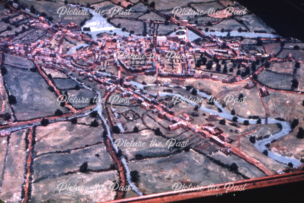 Relief model of the town of Derby about 1765