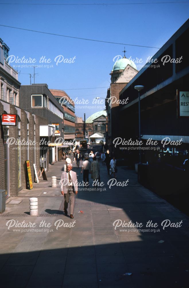 View along Albion Street, looking towards Victoria Street and the Guildhall market