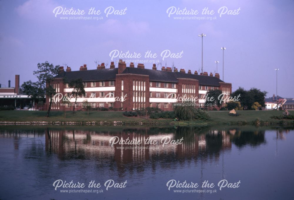 View of Exeter Street flats overlooking the River Derwent