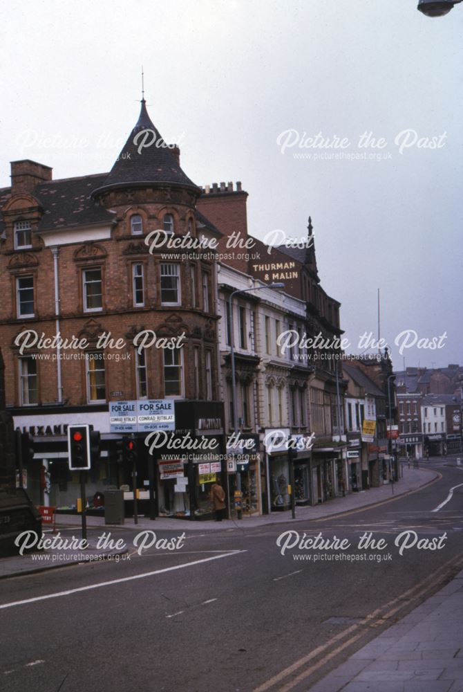 Looking down St Peter's Street with Thurman and Malin on the left