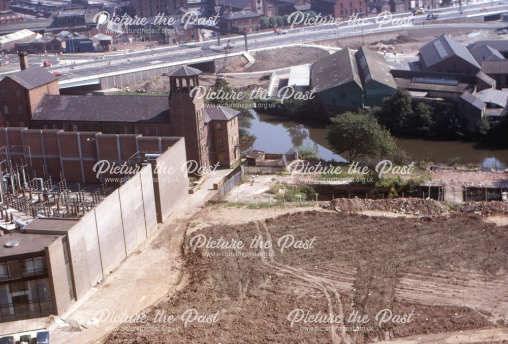 View looking down from Cathedral Tower to Silk Mill